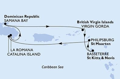 7 nights Caribbean cruise on MSC Opera
from 🇩🇴 La Romana