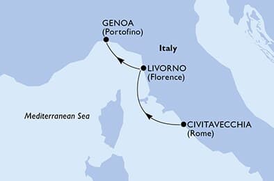 2 nights Extraordinary cruise on MSC Opera
from ๐ฎ๐น Civitavecchia to ๐ฎ๐น Genova