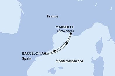 2 nights Extraordinary cruise on MSC World Europa
from 🇫🇷 Marseille