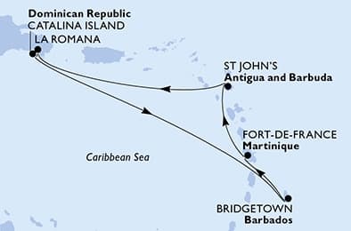 7 nights Caribbean cruise on MSC Opera
from 🇲🇶 Fort-de-France