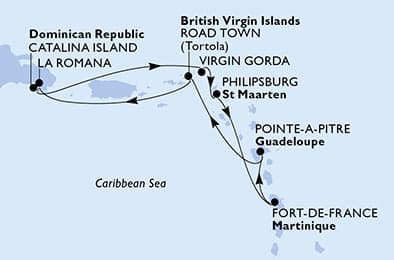 7 nights Caribbean cruise on MSC Opera
from 🇲🇶 Fort-de-France