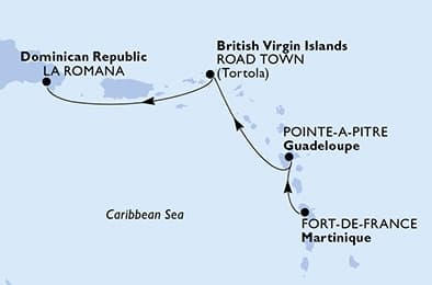 3 nights Caribbean cruise on MSC Opera
from ๐ฒ๐ถ Fort-de-France to ๐ฉ๐ด La Romana