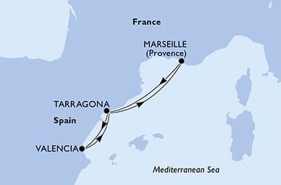 4 nights Mediterranean cruise on MSC Orchestra
from 🇫🇷 Marseille