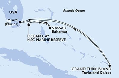 6 nights Caribbean cruise on MSC Meraviglia
from 🇺🇸 Miami