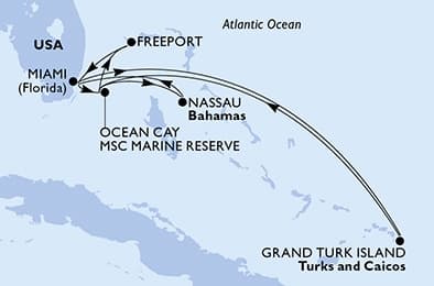 10 nights Caribbean cruise on MSC Meraviglia
from 🇺🇸 Miami