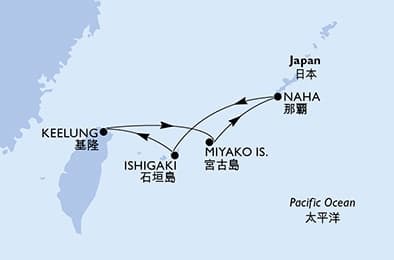 4 nights Asian cruise on MSC Bellissima
from 🇯🇵 Naha, Okinawa