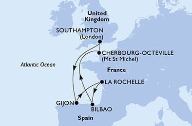 7 nights North European cruise on MSC Meraviglia
from 🇬🇧 Southampton