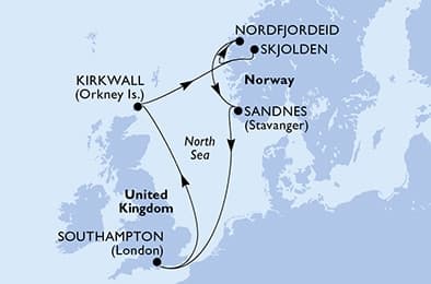 7 nights North European cruise on MSC Meraviglia
from 🇬🇧 Southampton