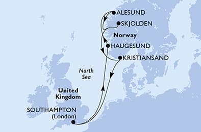 7 nights North European cruise on MSC Meraviglia
from 🇬🇧 Southampton