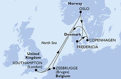 7 nights North European cruise on MSC Meraviglia
from 🇬🇧 Southampton
