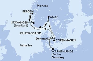7 nights North European cruise on MSC Magnifica
from 🇩🇪 Rostock (Berlin)