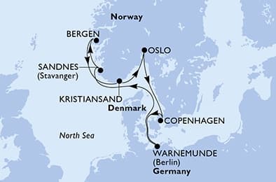 7 nights North European cruise on MSC Magnifica
from 🇩🇪 Rostock (Berlin)