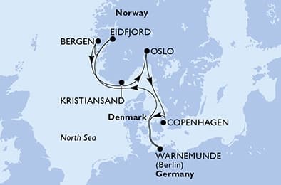 7 nights North European cruise on MSC Magnifica
from 🇩🇪 Rostock (Berlin)