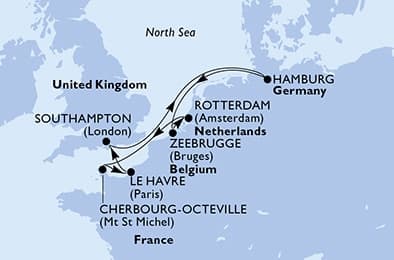 8 nights North European cruise on MSC Preziosa
from 🇳🇱 Rotterdam