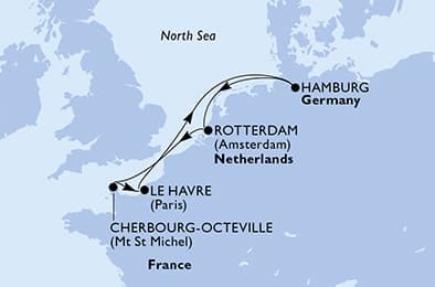 6 nights North European cruise on MSC Preziosa
from 🇫🇷 Le Havre