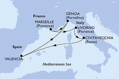 7 nights Mediterranean cruise on MSC Sinfonia
from 🇫🇷 Marseille