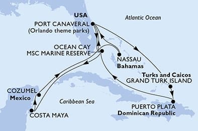 13 nights Caribbean cruise on MSC World Atlantic
from 🇺🇸 Port Canaveral