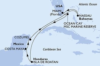 8 nights Caribbean cruise on MSC World America
from 🇺🇸 Miami