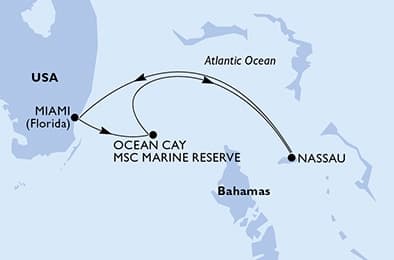 3 nights Caribbean cruise on MSC Seaside
from 🇺🇸 Miami