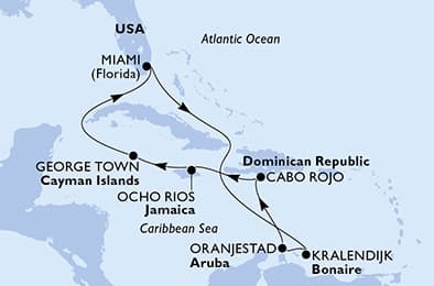 10 nights Caribbean cruise on MSC Poesia
from 🇺🇸 Miami