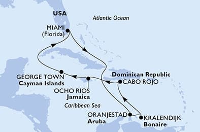 10 nights Caribbean cruise on MSC Poesia
from 🇺🇸 Miami