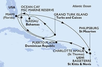 14 nights Caribbean cruise on MSC Seashore
from 🇺🇸 Miami