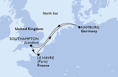 5 nights North European cruise on MSC Preziosa
from 🇩🇪 Hamburg