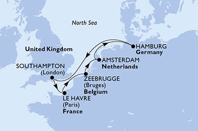 7 nights North European cruise on MSC Preziosa
from 🇩🇪 Hamburg