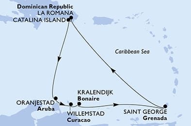 7 nights Caribbean cruise on MSC Opera
from 🇩🇴 La Romana