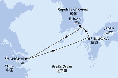 5 nights Asian cruise on MSC Bellissima
from 🇨🇳 Shanghai
