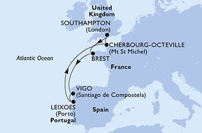 7 nights North European cruise on MSC Meraviglia
from 🇬🇧 Southampton