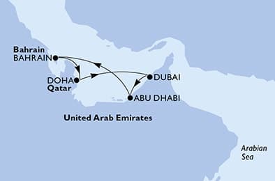 7 nights Persian gulf cruise on MSC World Europa
from 🇦🇪 Abu Dhabi