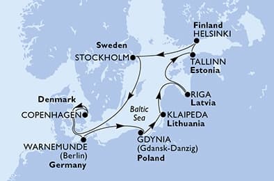 10 nights North European cruise on MSC Magnifica
from 🇸🇪 Stockholm