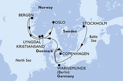 8 nights North European cruise on MSC Magnifica
from 🇸🇪 Stockholm to 🇳🇴 Oslo