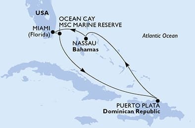 6 nights Caribbean cruise on MSC Seashore
from 🇺🇸 Miami