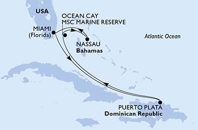 6 nights Caribbean cruise on MSC Seashore
from 🇺🇸 Miami