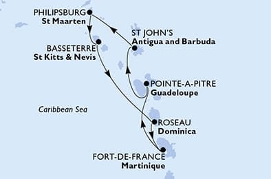 7 nights Caribbean cruise on MSC World Europa
from 🇲🇶 Fort-de-France