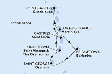 7 nights Caribbean cruise on MSC World Europa
from 🇲🇶 Fort-de-France