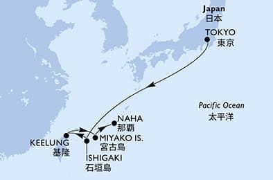 6 nights Asian cruise on MSC Bellissima
from 🇯🇵 Tokyo to 🇯🇵 Naha, Okinawa