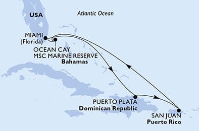 7 nights Caribbean cruise on MSC World America
from 🇺🇸 Miami