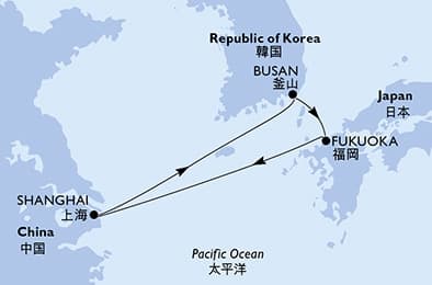 5 nights Asian cruise on MSC Bellissima
from 🇨🇳 Shanghai