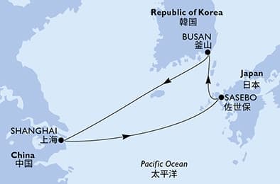 5 nights Asian cruise on MSC Bellissima
from 🇨🇳 Shanghai