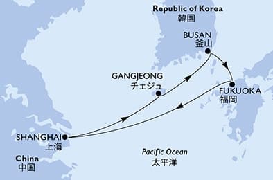 5 nights cruise on MSC Bellissima
from 🇰🇷 Busan
