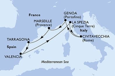 7 nights Mediterranean cruise on MSC Magnifica
from 🇫🇷 Marseille