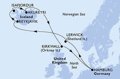 11 nights North European cruise on MSC Preziosa
from ๐ฉ๐ช Hamburg