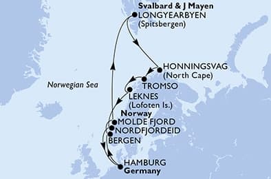 14 nights North European cruise on MSC Preziosa
from 🇩🇪 Hamburg