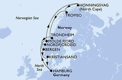12 nights North European cruise on MSC Preziosa
from 🇩🇪 Hamburg