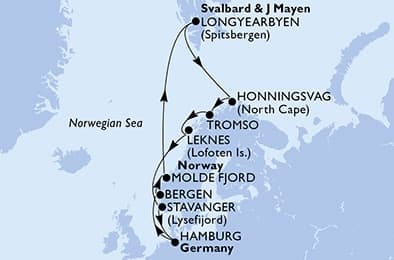 14 nights North European cruise on MSC Preziosa
from ๐ฉ๐ช Hamburg