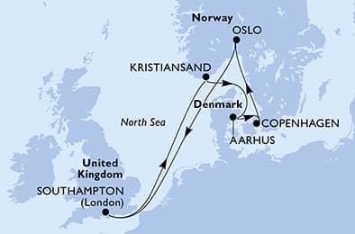 7 nights North European cruise on MSC Meraviglia
from 🇬🇧 Southampton