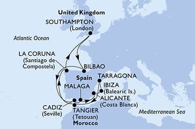 14 nights North European cruise on MSC Meraviglia
from 🇬🇧 Southampton